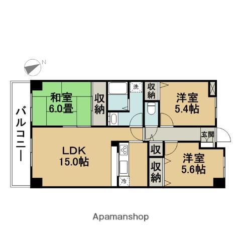 ソシア西葛西(3LDK/4階)の間取り写真