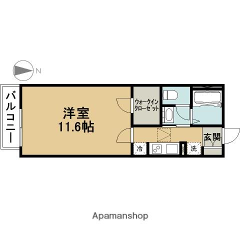 ファーストガーデン(1K/1階)の間取り写真