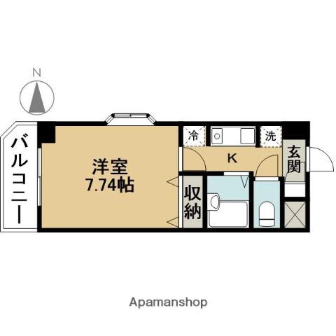 第3丸清ビル(1K/1階)の間取り写真