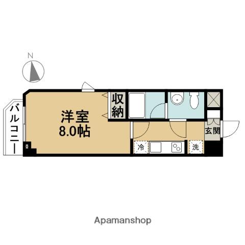 プランドール モ・マーネ(1K/6階)の間取り写真