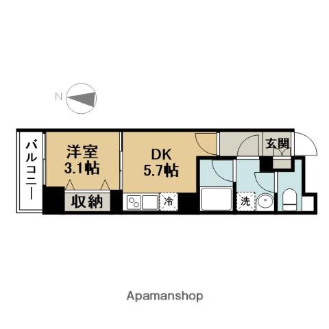 ROYAL CONFORT-ロイヤルコンフォート-(1DK/2階)の間取り写真