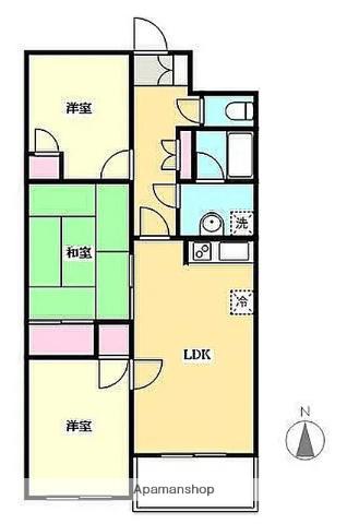 リナス竹ノ塚(3LDK/3階)の間取り写真