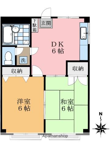 KSコーポ(2DK/3階)の間取り写真