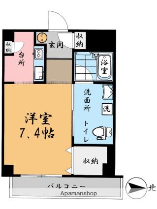 関原の郷(1K/2階)の間取り写真