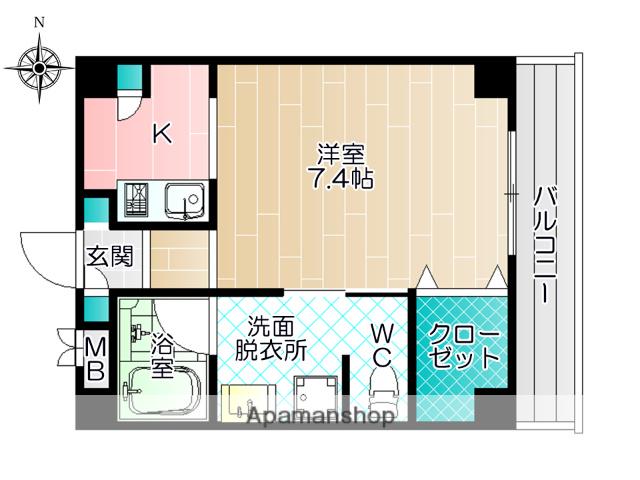 関原の郷(1K/2階)の間取り写真