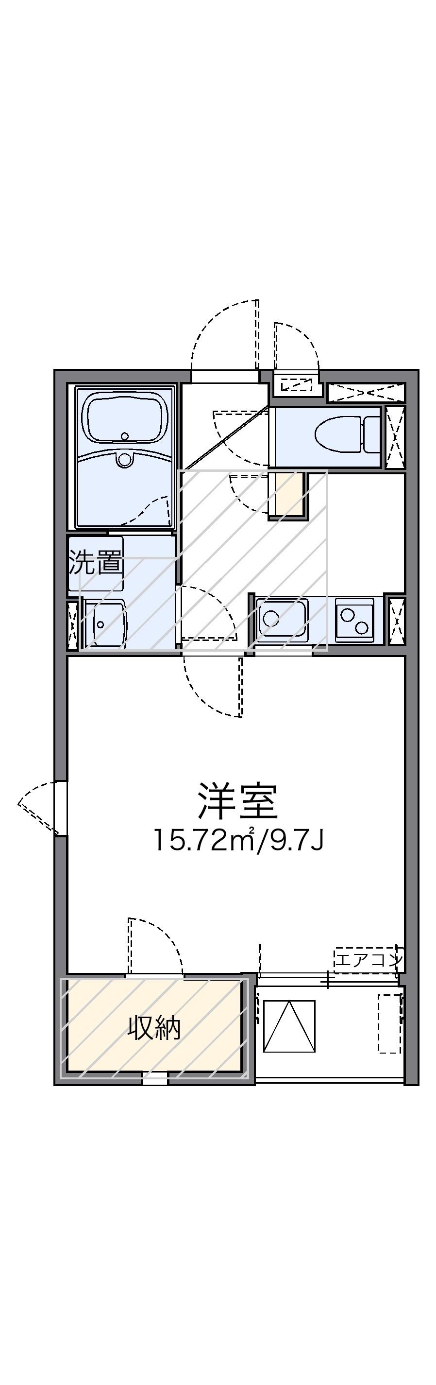 レオネクストサリーレⅢ(1K/3階)の間取り写真