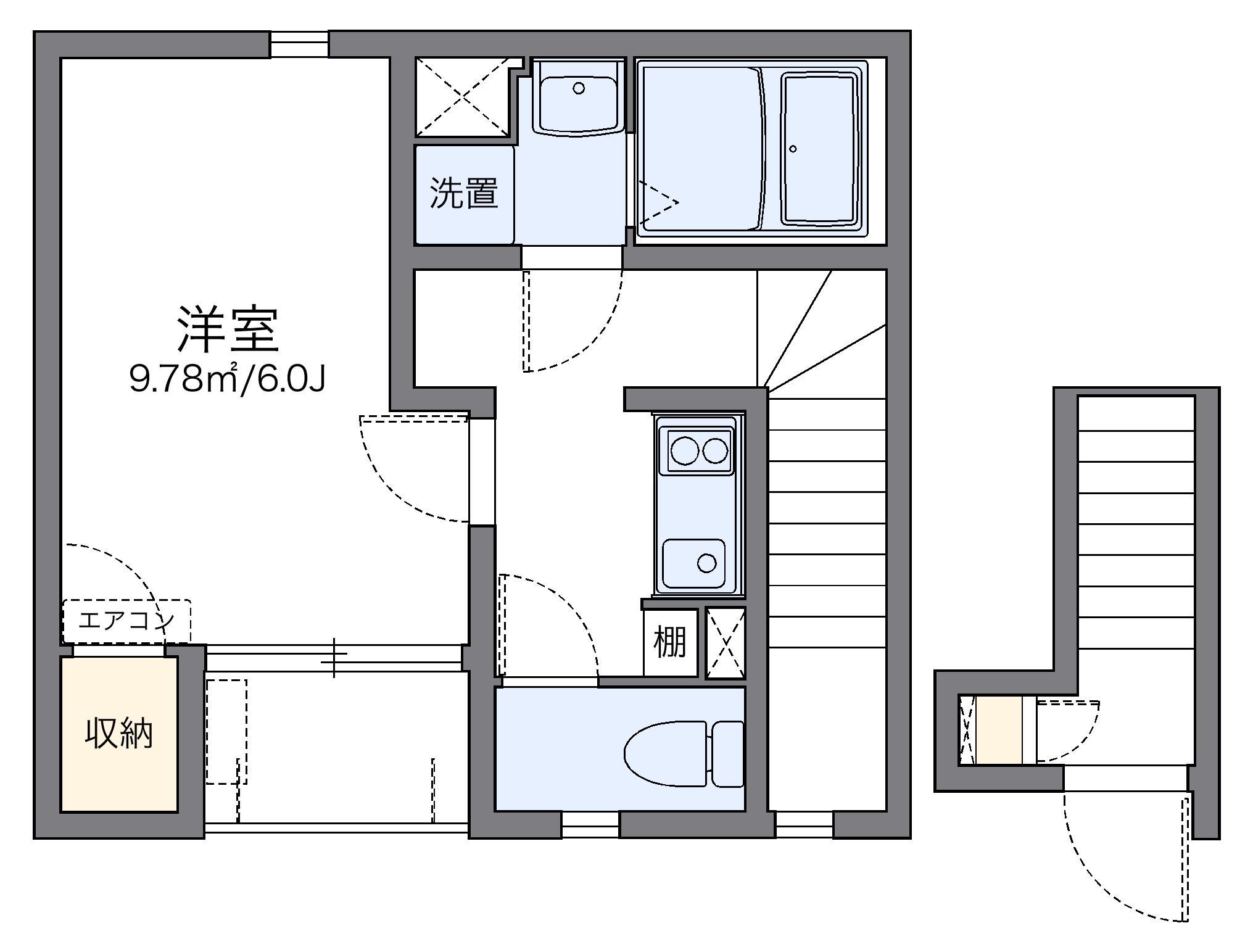 レオネクスト東浅草(1K/2階)の間取り写真