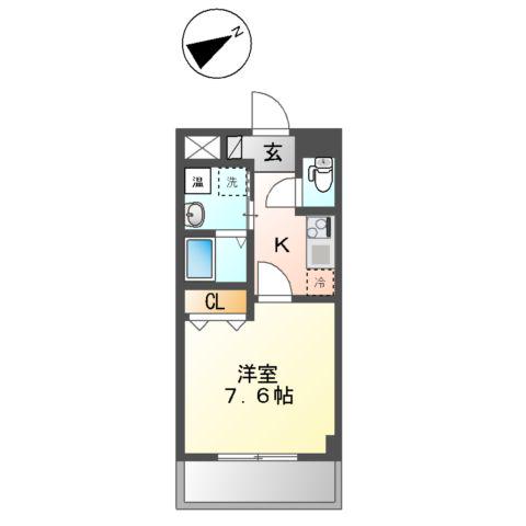 LA FELICITA ーラ・フェリチター(1K/3階)の間取り写真