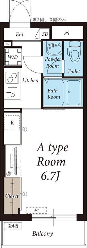 リブリ・ベクヴェーム(1K/1階)の間取り写真