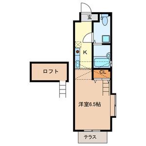 ナパージュ(1K/1階)の間取り写真