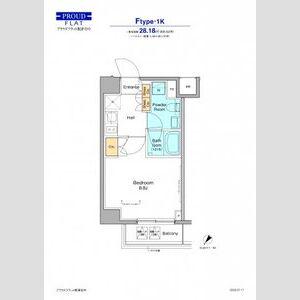 プラウドフラット根津谷中(1K/2階)の間取り写真