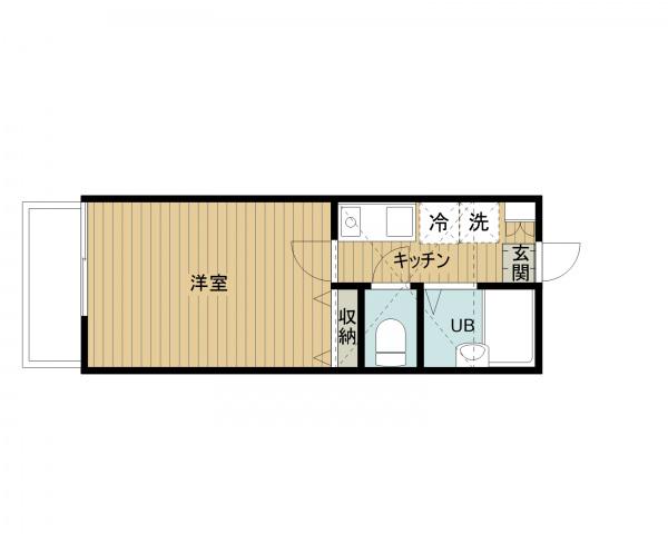 VILLAGE ONE(1K/2階)の間取り写真