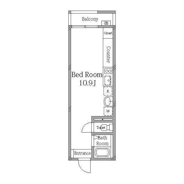 MQUARTO谷塚(ワンルーム/2階)の間取り写真