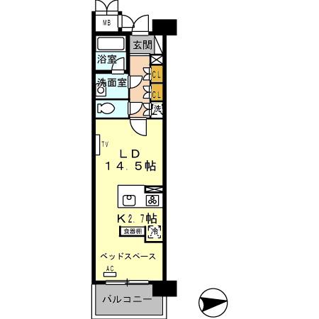 ロイヤルパークス西新井 8階階 間取り