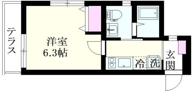 NSGATE扇大橋(1K/1階)の間取り写真