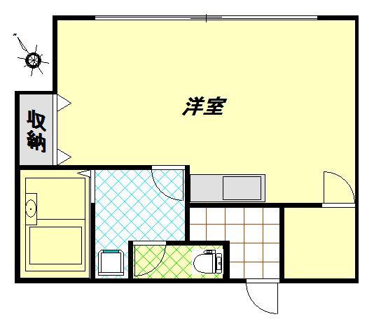 トーシンコーポマツバラ(ワンルーム/1階)の間取り写真