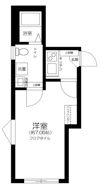 レジデンス青井(1K/1階)の間取り写真