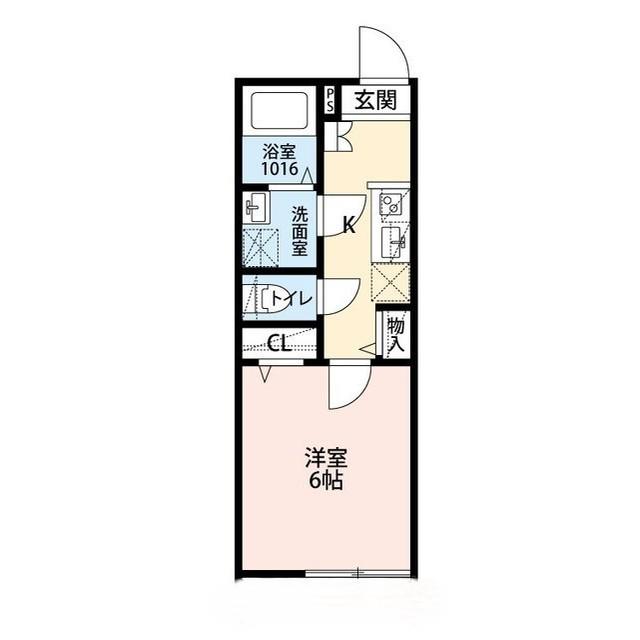 エクセラン竹ノ塚(1K/3階)の間取り写真