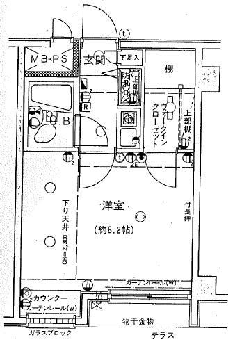 グリーンパーク亀有Ⅱ(ワンルーム/1階)の間取り写真