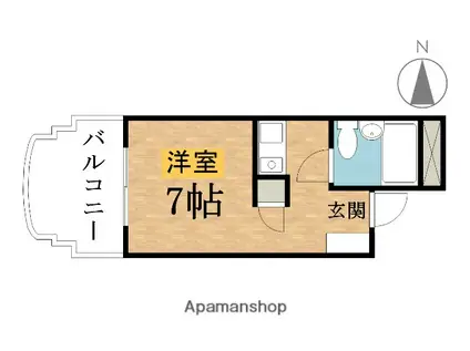 トレンタハウス八王子(ワンルーム/4階)の間取り写真