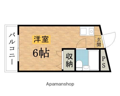 優香学生寮(ワンルーム/2階)の間取り写真