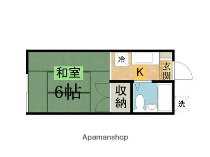 田所コーポA(ワンルーム/2階)の間取り写真