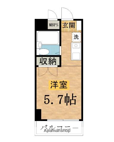 エステート大浦 6階階 間取り