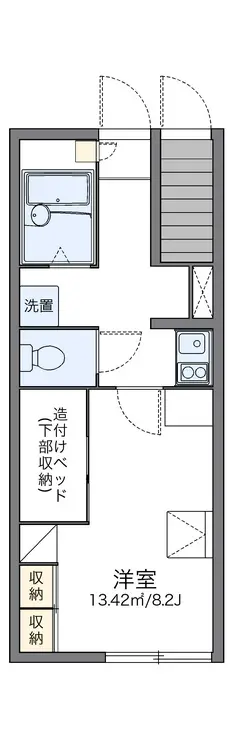 レオパレスHSI RIVERII 1階階 間取り