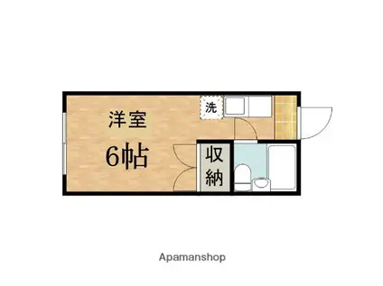 ハイツタカハシA(ワンルーム/2階)の間取り写真