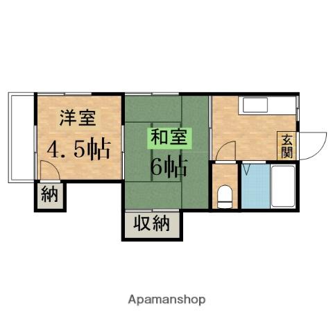 ハイツ富沢 2階階 間取り