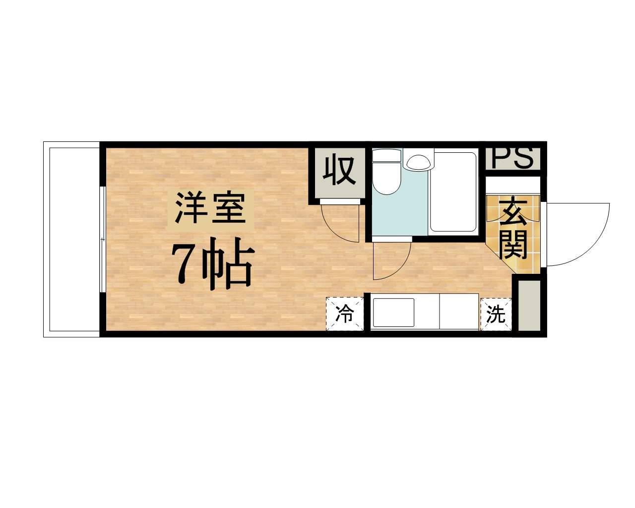 リファインド和田(ワンルーム/2階)の間取り写真