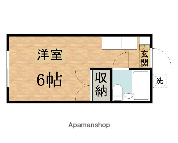 コーポ入江B(ワンルーム/2階)の間取り写真