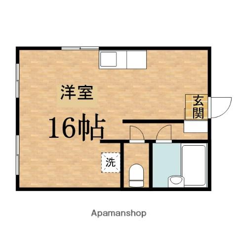 コーポ入江A(ワンルーム/1階)の間取り写真
