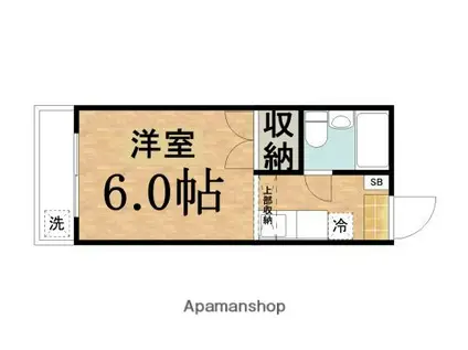 第二エステート大塚(ワンルーム/2階)の間取り写真