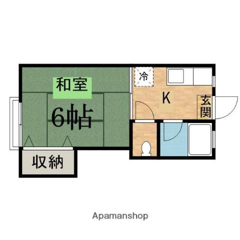 カツザワコーポA 2階階 間取り