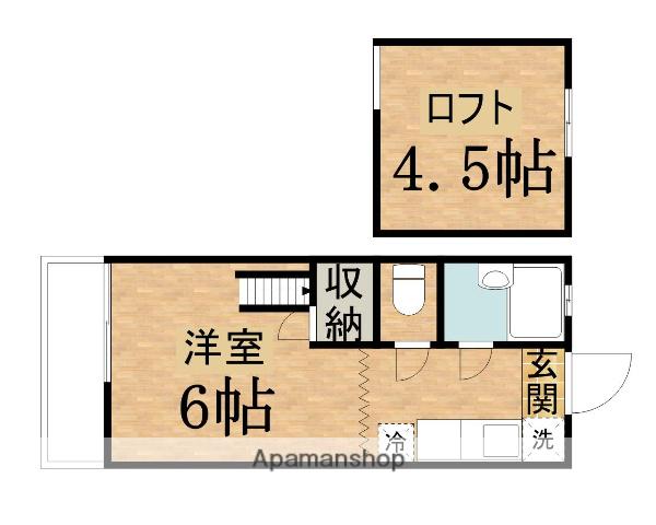 美里ハウス居村(ワンルーム/2階)の間取り写真
