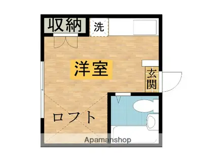 高尾シティコーポ(ワンルーム/1階)の間取り写真