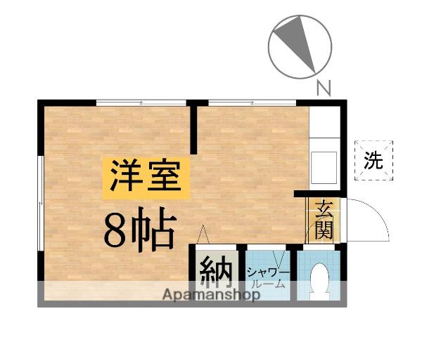 コーポハシモト(ワンルーム/2階)の間取り写真