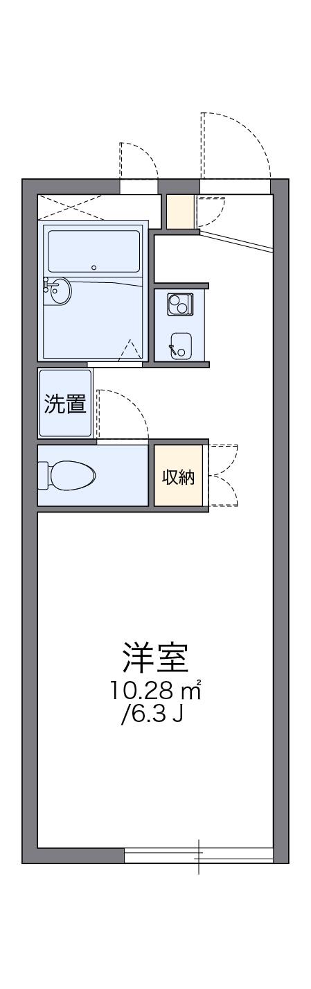 レオパレス東 1階階 間取り
