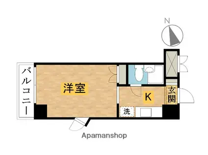 スカイコート八王子(ワンルーム/4階)の間取り写真