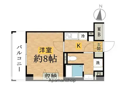 RISING PLACE 八王子みなみ野(1K/5階)の間取り写真