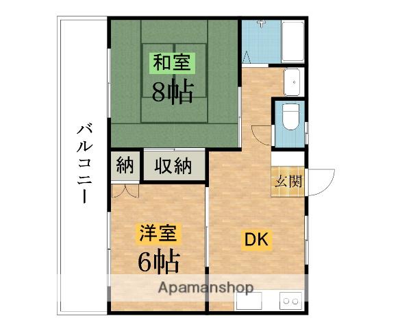 リバーサイド北野 3階階 間取り