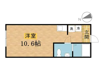 八王子エスプリ(ワンルーム/2階)の間取り写真