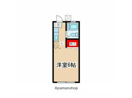 コーポハギワラ(ワンルーム/2階)の間取り写真