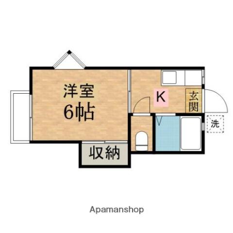 コートアビ高幡(1K/1階)の間取り写真