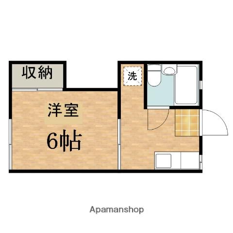 永島ハウス(1K/2階)の間取り写真