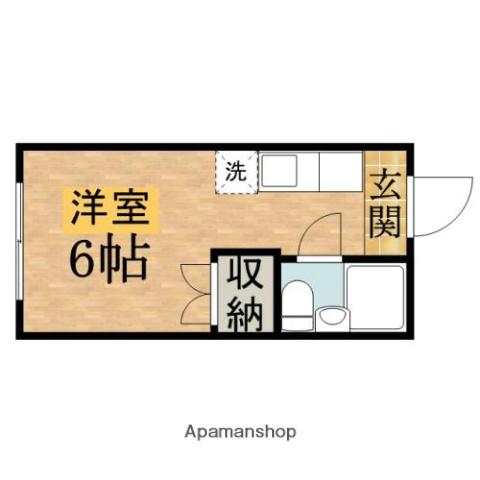 ヒマリヤ荘(ワンルーム/2階)の間取り写真