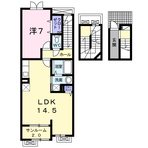 ハーベスト 3階階 間取り