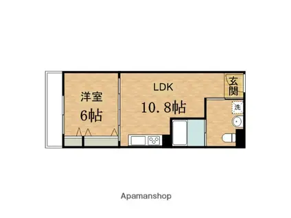 日野宿山屋敷 南七番館(1LDK/2階)の間取り写真