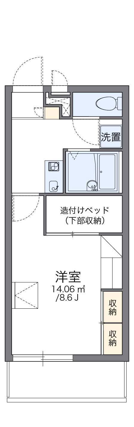 レオパレス麦の穂 1階階 間取り